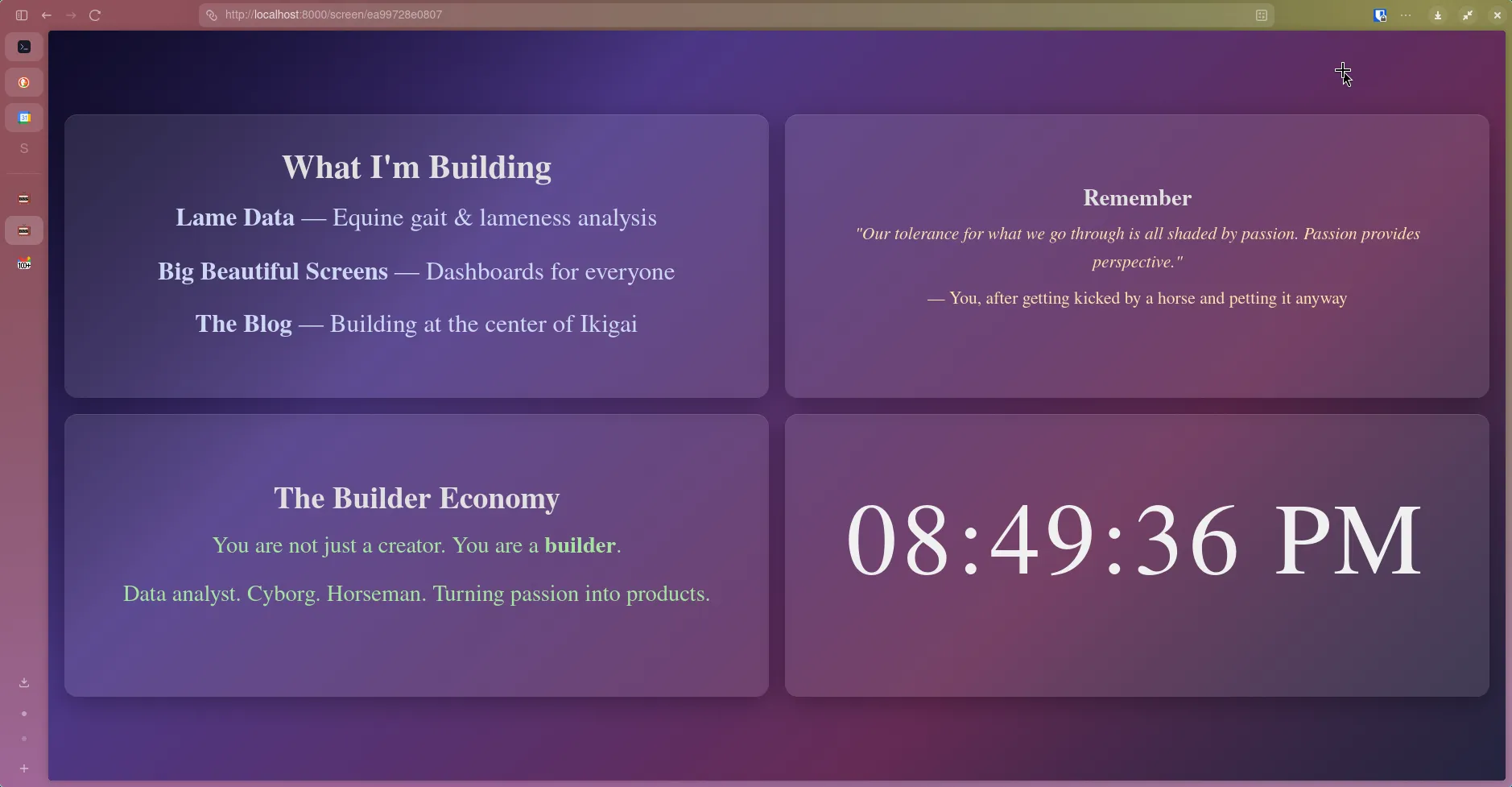 The Passion Stack screen
